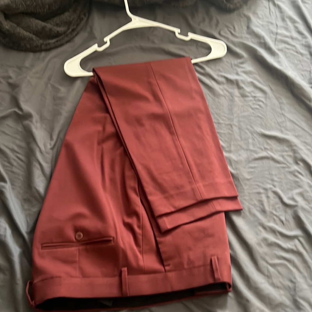 36x30 rust express stretch dress pants